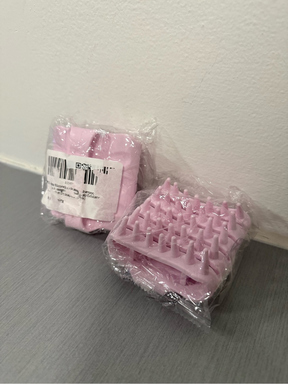 2-Pack Silicone Scalp Massager Shampoo Brush Set – Pink